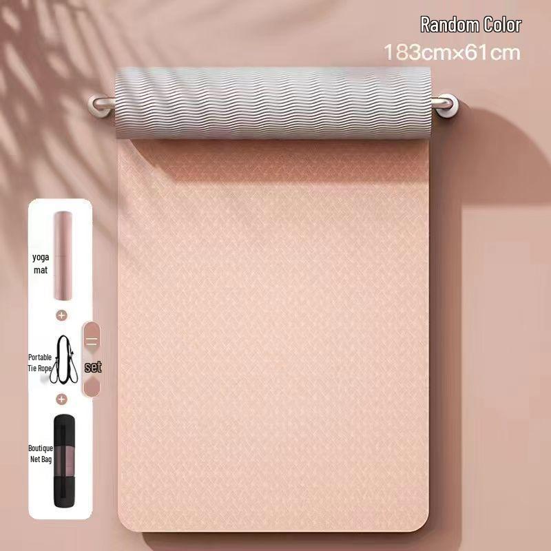 TPE doppelseitige rutschfeste verdickte verbreiterte Yogamatte - Geräuschdämmende Trainingsmatte für den Heimgebrauch (Kleine Mängel)