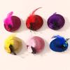 Mini Hat Clip Small Tea Party Top Hat Fascinator Hair Pin with Flower Feather for Girls Birthday Costume Hair Accesories