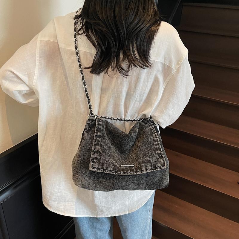 Denim Bag Chains Crossbody Bag Women's Shoulder Bag