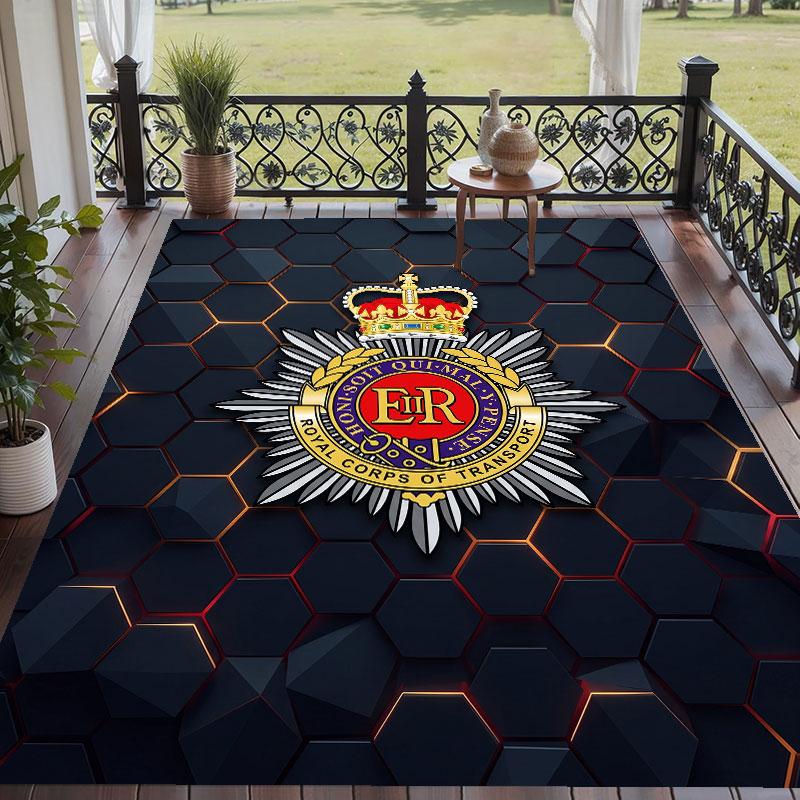 Soft Floor Carpet Royal Engineers A.F.C Pattern Area Rug Decorative Mat For Home Room Decoration