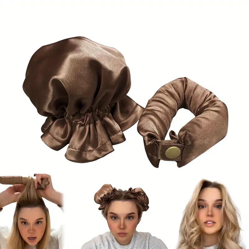 TikTok Heatless Curling Rod & Cap Set for Effortless Large Waves While Sleeping
