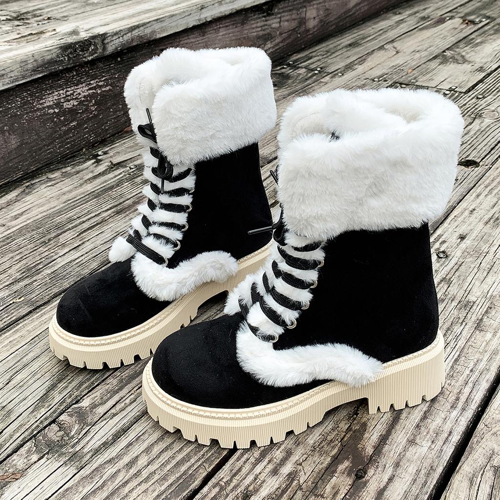 Ankle Boots Women's Shoes Snow Outdoor Woman Booties Platform Trend Comfortable Plus Size Elegant Fluffy Sneakers Casual on Sale