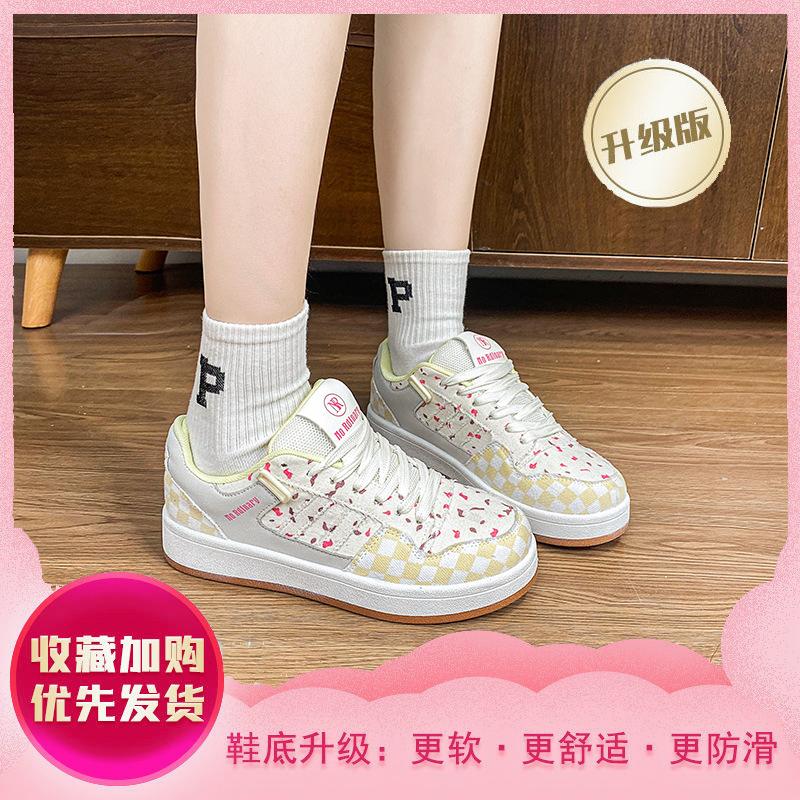 

Нишевая клюквенная цветовая гамма, хлебные туфли, женские, студенческие, белые туфли, весна, новая, универсальная, повседневная обувь 40