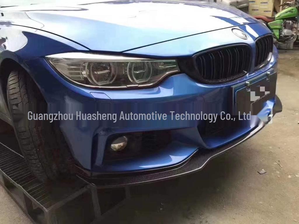BMW 4 Series CC Style Carbon Fiber Front Lip Spoiler - Non-destructive Installation