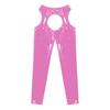 Women Cut Put Underpants Wet Look Thigh-High Tights Suspender Pants Leggings Shiny Leather Long Trousers Club StagePerformance
