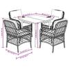 Vidaxl 5-Cz. Gartenmöbel-Set mit Kissen, Grau, PE-Rattan