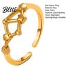 Star Symbol Ring Student Electroplated Finish Adjustable Opening Design Retro