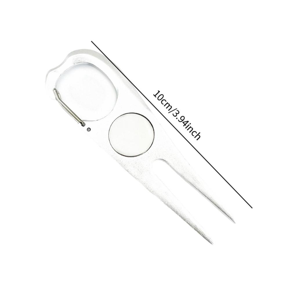 Golf Divot Tool Sturdy Stainless Steel Premium Putting Alignment Stadium Supplies Groove Cleaner Portable Pitch Mark Repair Fork
