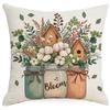 Sofa Pillow Spring Decoration Plant Print Pillow Living Room Simple and Comfortable Seat Cushion