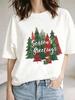 (Asian Size) cute holiday Christmas Festival Tee Clothing New Year T Shirt Women Fashion Top Print Woman Short Sleeve Graphic T-shirts