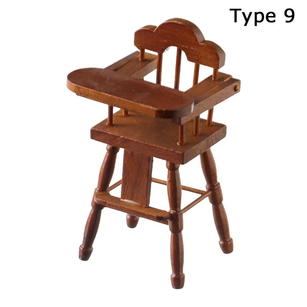 Model Playing House Dollhouse Furniture Miniature Chair Sofa Doll House Accessories Wood Mini Stool