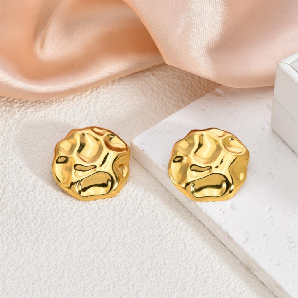 1 Pair Stylish 18K Gold Plated 304 Stainless Steel Ear Post Stud Earrings Heart Flower Butterfly Starfish For Women Gift