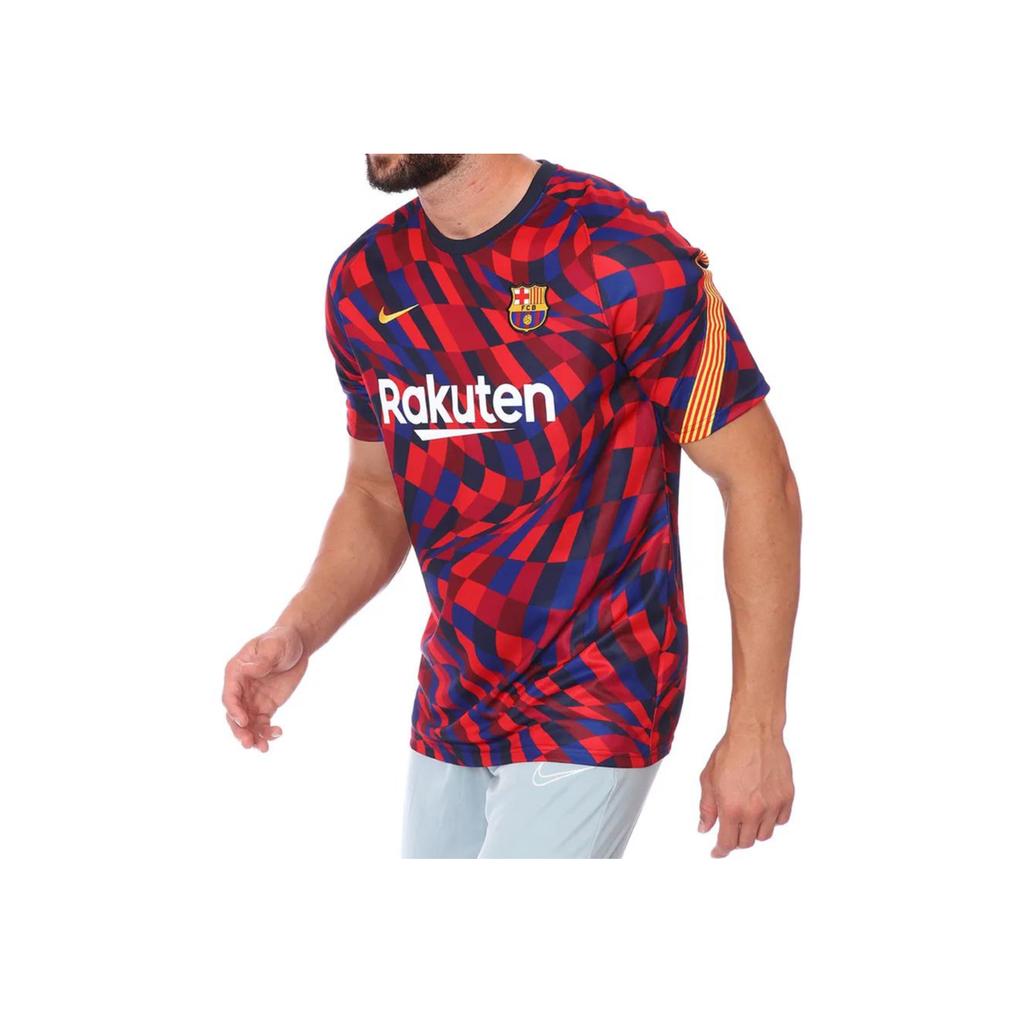 Nike FC Barcelona 20-21 Season Home Grid Short Sleeve Soccer Jersey Men Tops Multi CD5812-658