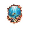 Underwater Scene Self-Adhesive Wall Decal for Bathroom and Decor