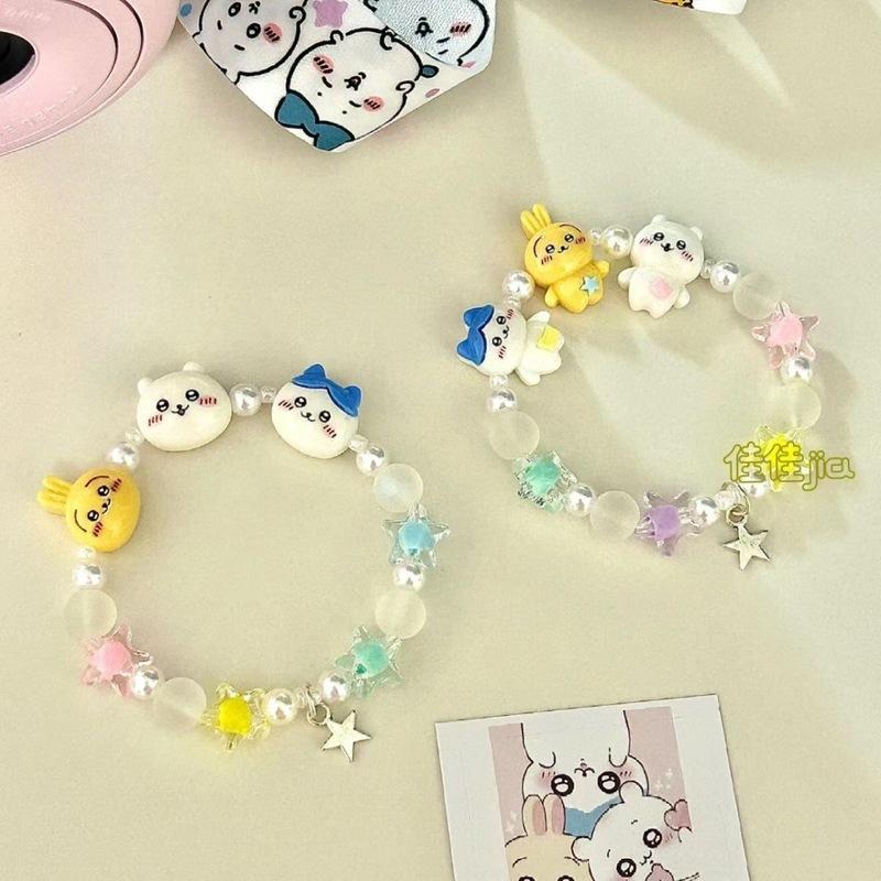 Anime chiikawasas Bracelet with A Sense of Niche Design Hachiware Usagi Bracelet Couple Bracelet Accessories Birthday Gifts