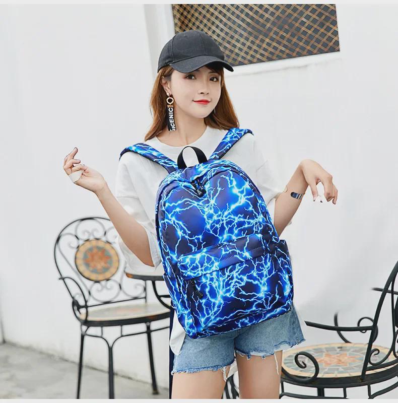 Zaino Starry Sky Lightning per studenti junior e senior – Borsa scolastica e da viaggio unisex