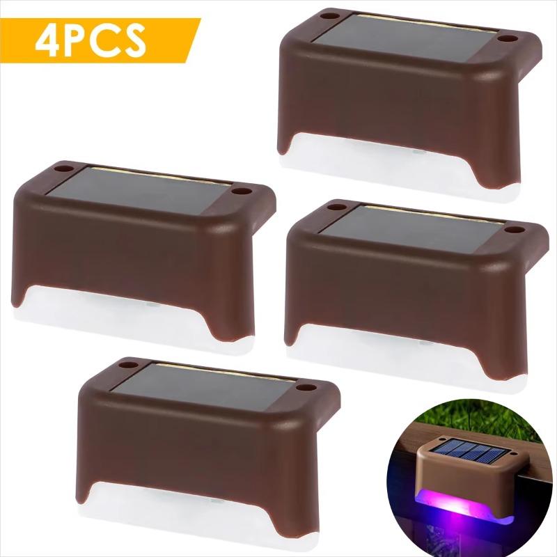 

1/4/8/ Упаковка Солнечные Палубные Светильники Светодиодные Водонепроницаемые Уличные Солнечные Светодиодные Шаговые Светильники Для Палубы Лестницы Патио Двор Садовый Декор 4PCS-Multicolour