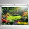 Multi Functional Spring Garden Background Banner Suitable for Birthdays Holidays Parties with Multiple Sizes To Choose from