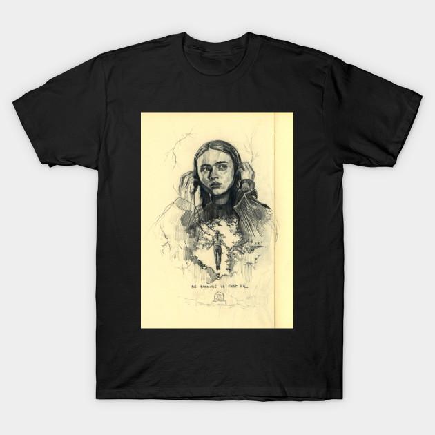 

Men Black Print T-shirt Max Mayfield - Stranger Things No-Cut Transfer Paper Print Cotton Tshirt 4XL чёрный