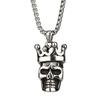 Vintage Fashion Trend King Skull Men'S Necklace Punk Style Personality Hip Hop Pendant Women'S Accessories