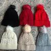 Korean Style Pompom Thick Plush Cap Warm Winter Bonnet Trendy Winter Twist Knitting Hat  Ladies