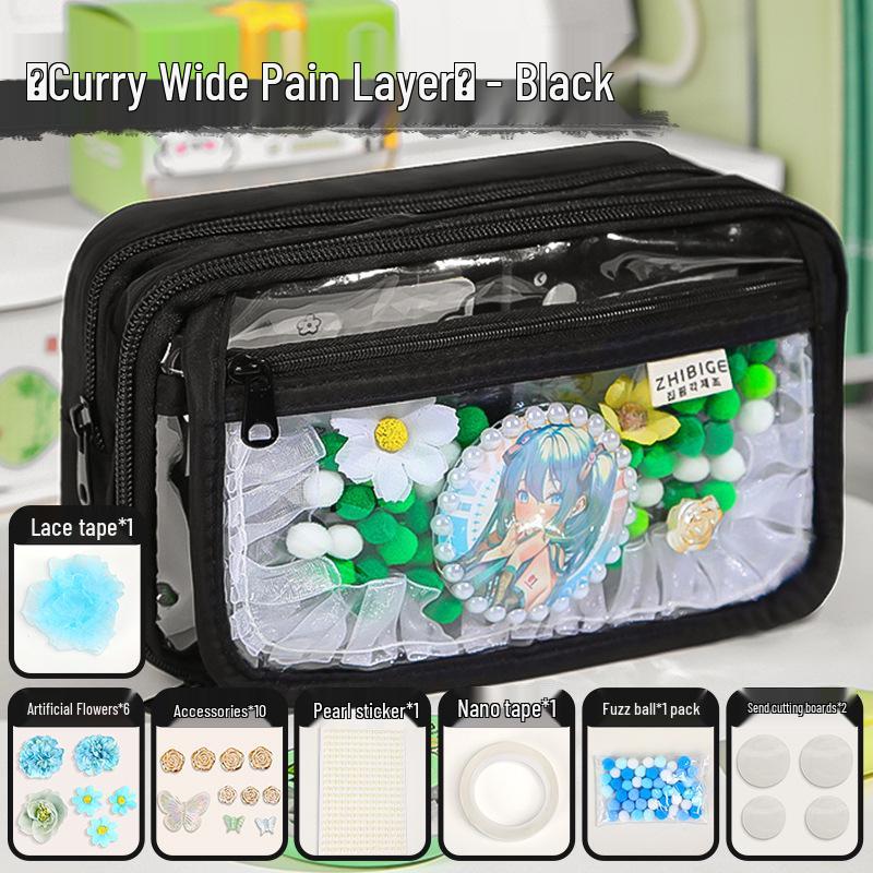 Baji Large Capacity Transparent Pencil Case for Students - 2025 New Arrival