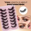 European & American Style 7 Pairs Fluffy High-Imitation Mink Fur False Eyelashes - Natural, Curled, Thick