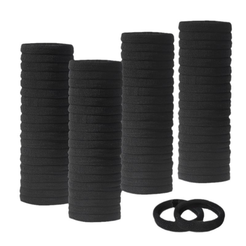 Korean Style Colorful Seamless Hair Bands (100 Pcs) - Non-Damaging, High Elastic Hair Towel Rings & Headdresses