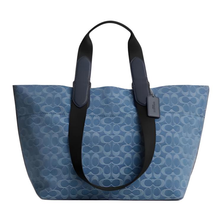 Coach 34 Tour Classic Logo Fabric Tote Bag Shopping Bag Shoulder Bag Large Men tote bags Denim CDF24-SVDE