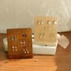 72 Holes Wooden Earrings Display Stand Desktop Ear Stud Dangle Earring Holder Jewelry Storage Rack Counter Showcase Prop