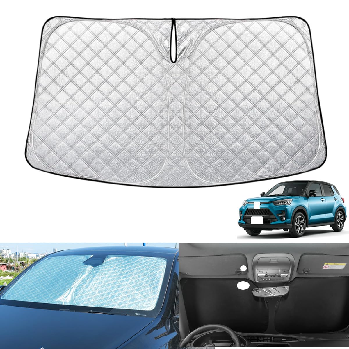 

Solaay [6 Layer Structure Material] New Rise Sun Shade Sun Protection Car Sun Shade