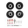 4PCS RC Car Tires Rubber Black RC Tires and Wheels Rim Set For TRAXXAS SLASH RC Short Course Truck 1 10