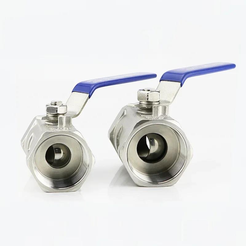 1/4" 3/8" 3/4" 1" 1-1/4" 1-1/2" 2” BSPT Edelstahl SS304 Rohr-Kugelhahn Innengewinde Sanitär EIN-AUS Kugelhahn Gerade