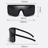 Non-polarized Fashion Integrated Design Large Frame Anti Blue Light Sunglasses Men Women Outdoor Sports Riding Wind Resistant Protection Eyeglasses