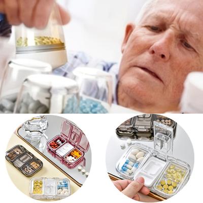 1PC Pill Cutter Box Portable Drug Box Tablet Cutter Splitter Medicine Pill Holders for Outdoor Travel Organizer Sealed Box