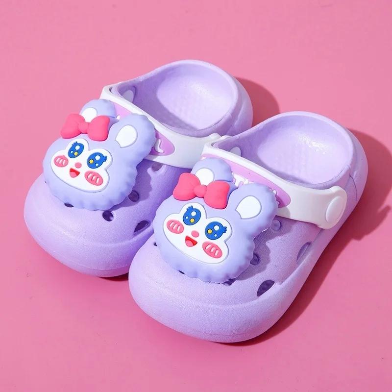 Children's Slippers Sandals Cute cartoon Boys Girls outdoors Beach Water sports shoes Kids Hole Shoes Baby Bathing Footwear