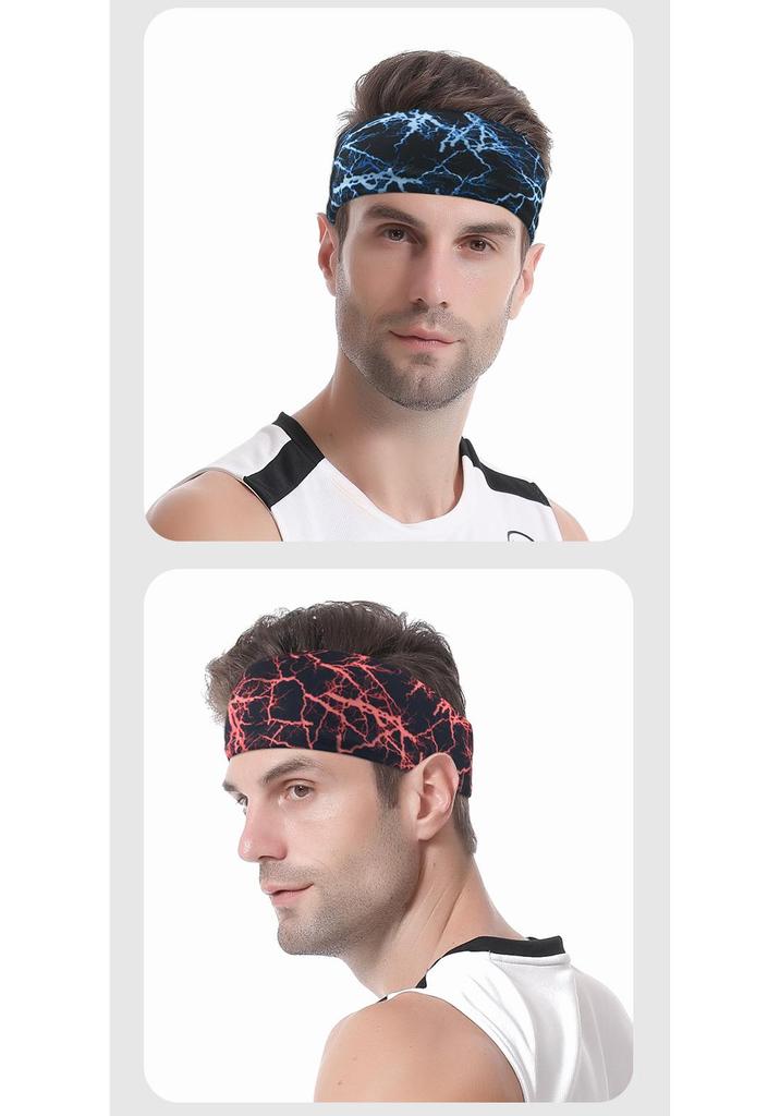 Faixa de Cabeça Esportiva Respirável de Lycra que Absorve o Suor para Corrida, Ciclismo, Yoga, Dança e Fitness