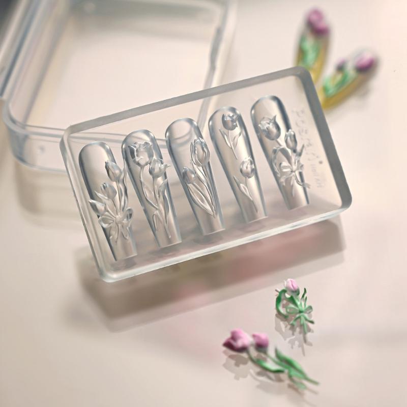 Multifunctional Nails Molds Styling Mold Tulips Shape Nails Accessories Moulds Suitable for Accessories Enhancement