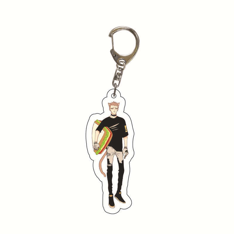 6CM Anime 19 Days Keychain Mo Guanshan Old Xian He Tian Jian Yi Manga Youth Acrylic Pendant Figure Key Chain For Children Gifts