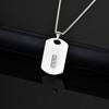 New Dogtag Necklace for Men Boys,Waterproof Zircon Geometric Pendant Necklace,Birthday Father'Day Gift