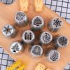 10Pcs Russian Piping Tips Set Christmas Cake Decorating Tools Nozzles Piping Icing Tips for Cake Cupcake Cream Muffins