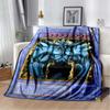 Coperta Calda in Flanella Carta Anime Yu Gi Oh Drago Bianco Occhi Blu Cartone Animato Anime Morbida Coperta in Peluche Copriletto per Camera da Letto Decorazione per la Casa