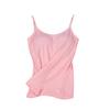 Lady Padded Adjustable Spaghetti Strap Tank Top Solid Color Comfortable Camisole