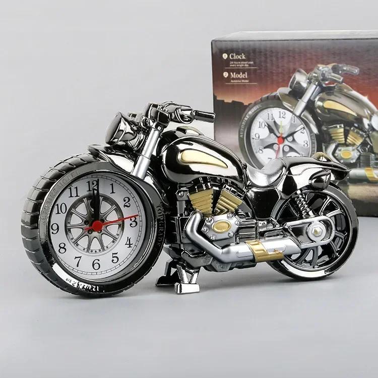 Retro Motorrad Wecker Tragbarer Batteriebetriebener Tischwecker Uhr Für Kinder Freunde Geschenk Tischdeko
