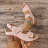 Mode Damen Sandalen 2025 Neue Leichte Hohle High Heels Sandalen Klobige Open Toe Pantoletten Damen Lässige Slingback Schuhe für Frauen