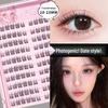 Self-Adhesive Natural Fishtail False Eyelashes - Beginner-Friendly, No Glue Needed, Wide Band