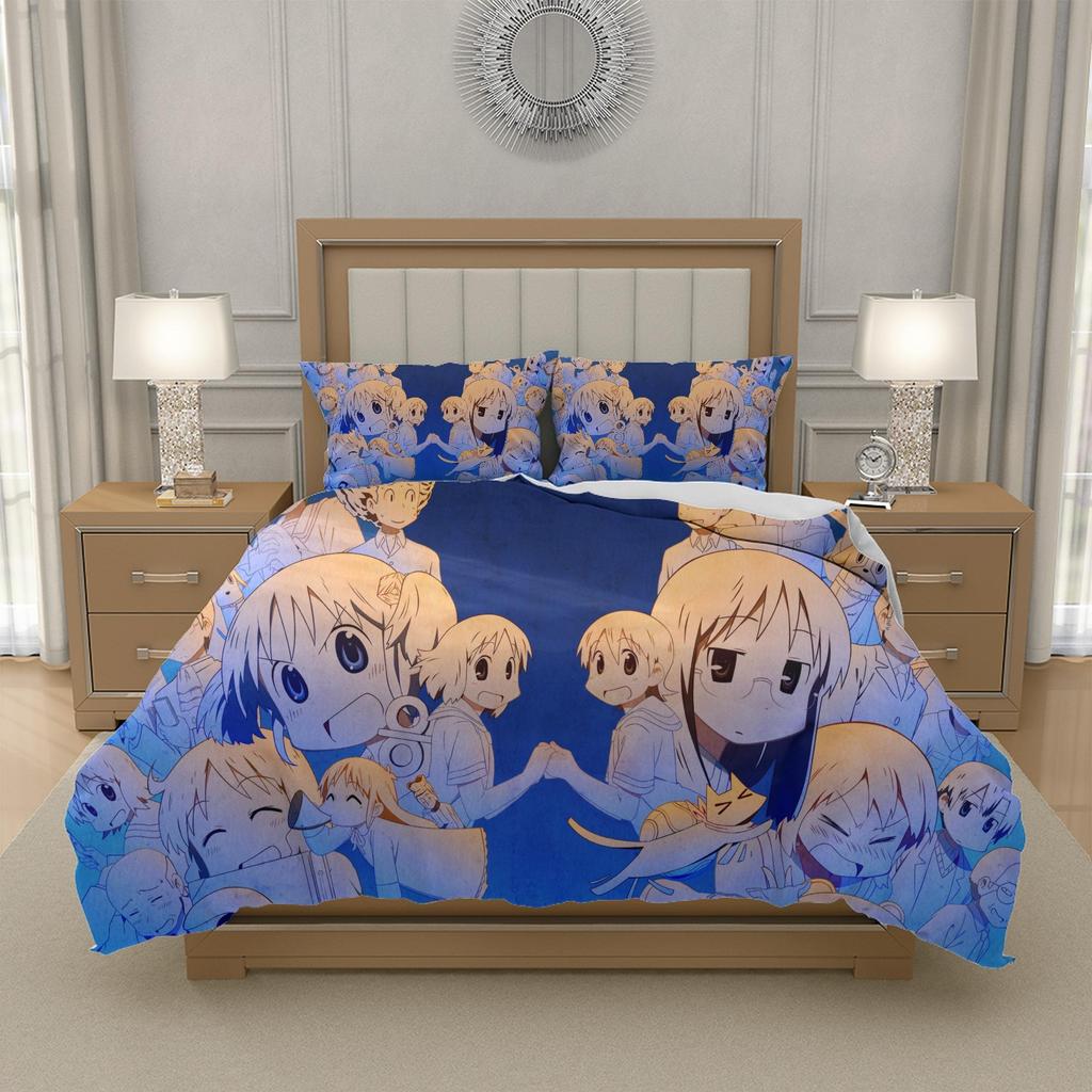 T-Tanjiro K-Kamado D-Demon S-Slayer Anime Quilt Cover Set Bedding Durable Polyester Gift for Kids Teens Single Double Queen King, EU US UK AU DE Sizes