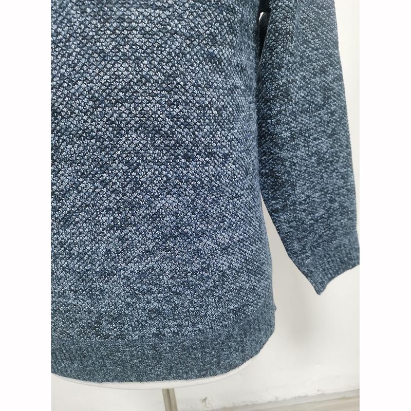 Herren Fleece Dickerer Pullover Halber Reißverschluss Rollkragen Warm Pullover Schlank Gestrickt Wollpullover Frühling