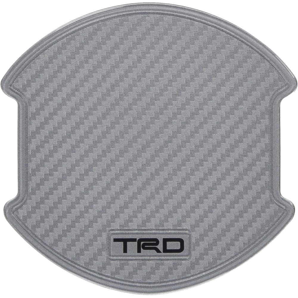 TRD MS010-00029 Door Handle Protector, Silver Carbon Fiber Look, 2-Piece Set, for Aqua, Corolla, C-HR, Tank, 86, Prius, Mark X, Roomy MS010-00029