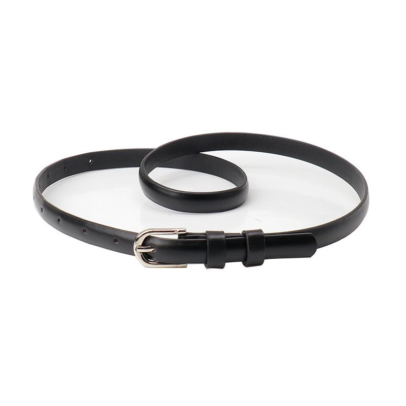 Korean Style Fashionable Women's Thin Belt with Alloy Pin Buckle - Perfect for Skirts and Small Suits